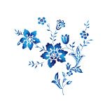 手绘花卉分层psd素材