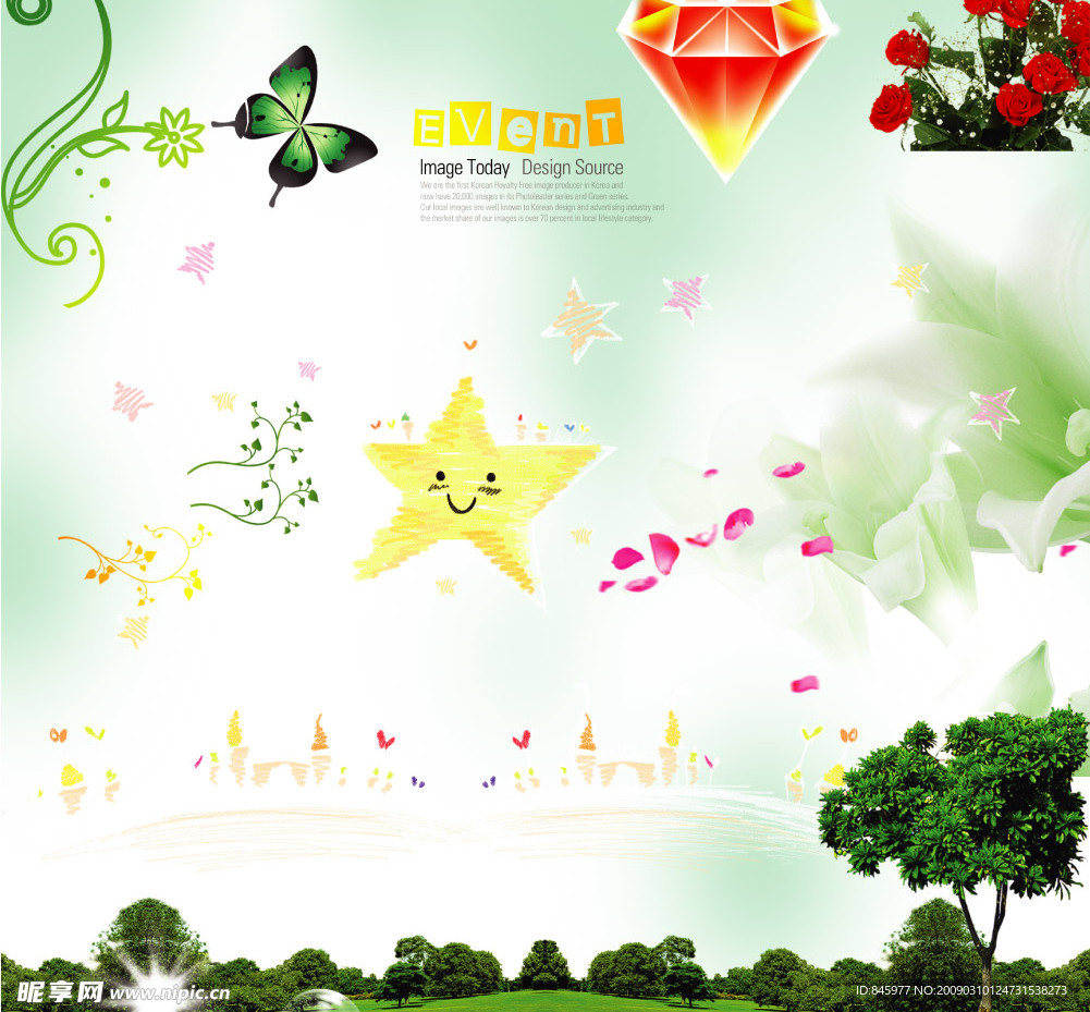 超清晰韩风版素材（都是分层的）