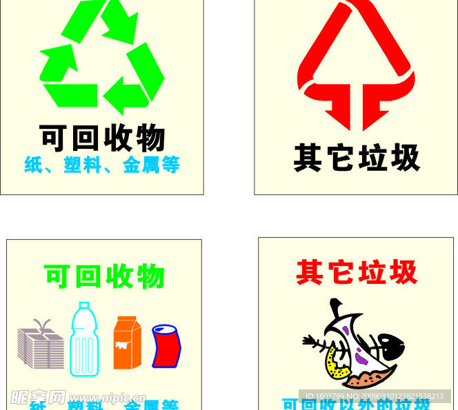 垃圾分类图标