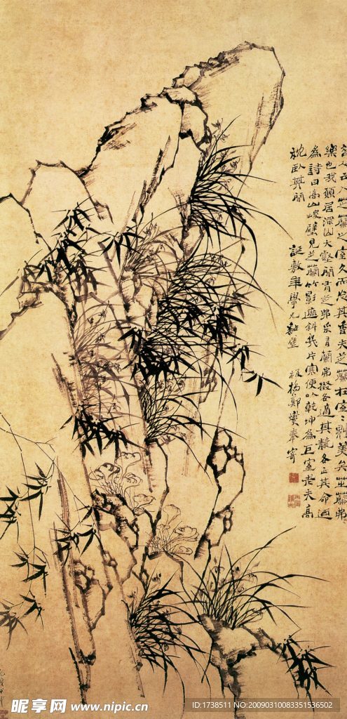 郑燮兰竹图