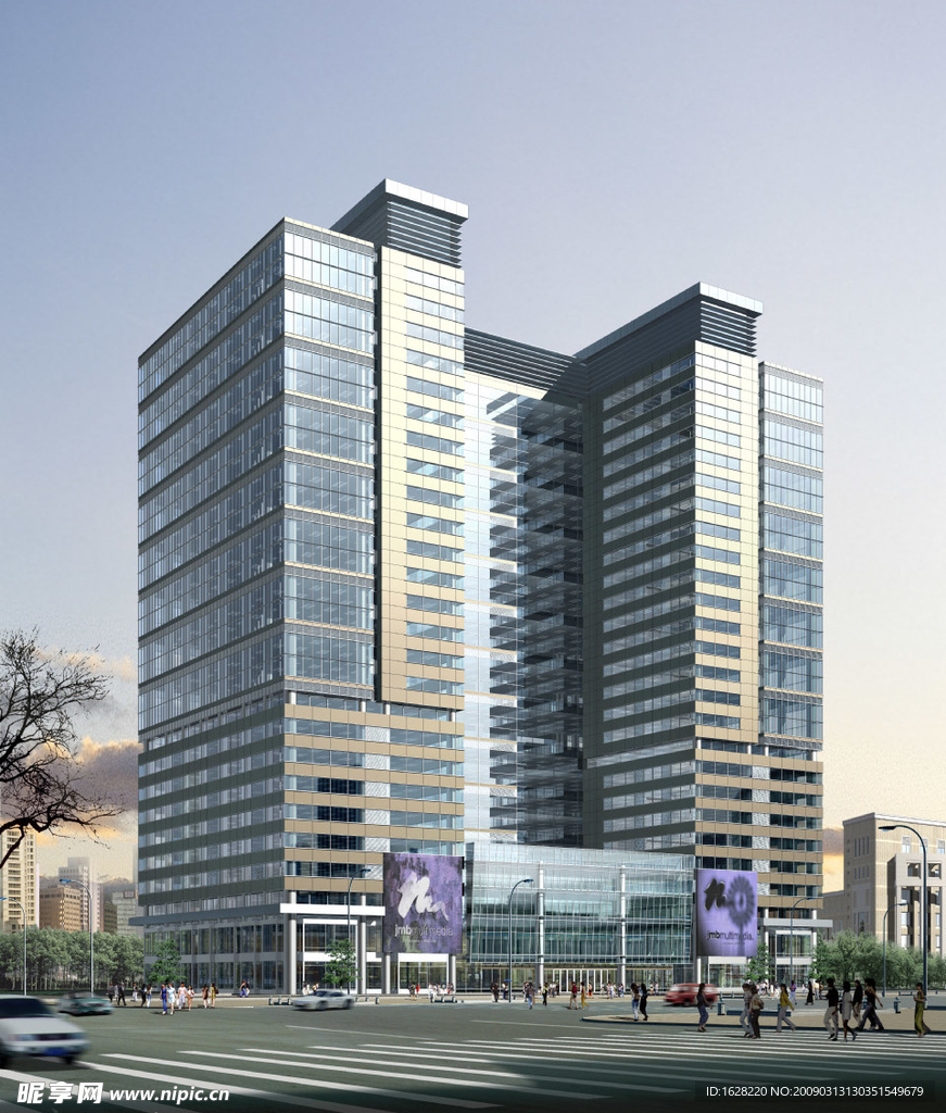 建筑配景PSD