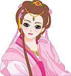 矢量古典美女