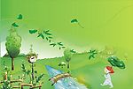 幼儿园绿色背景