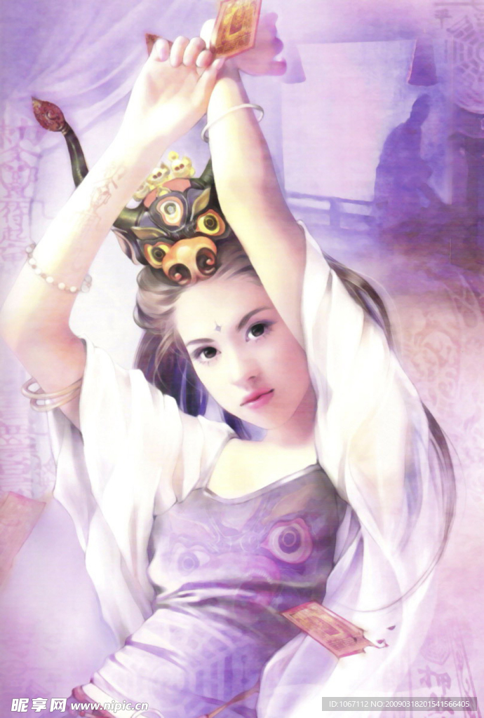 手绘古装美女