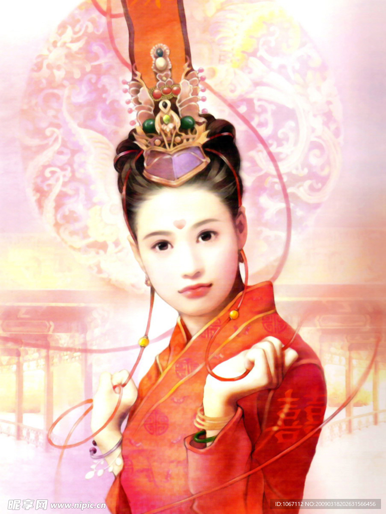 手绘古装美女