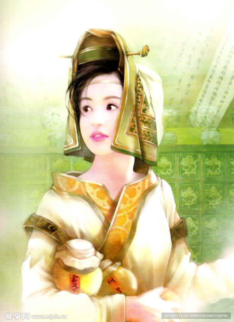 手绘古装美女