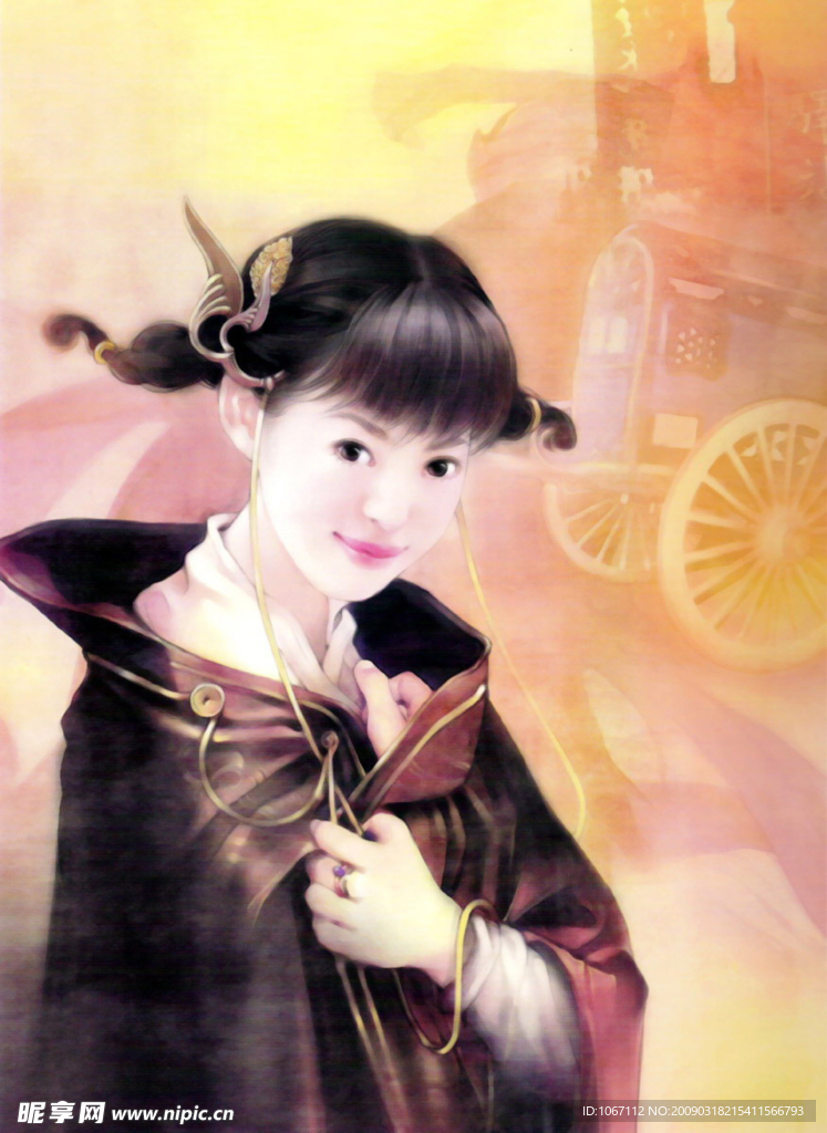 手绘古装美女