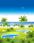 海滩渡假风景
