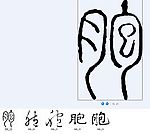 胞 书法字