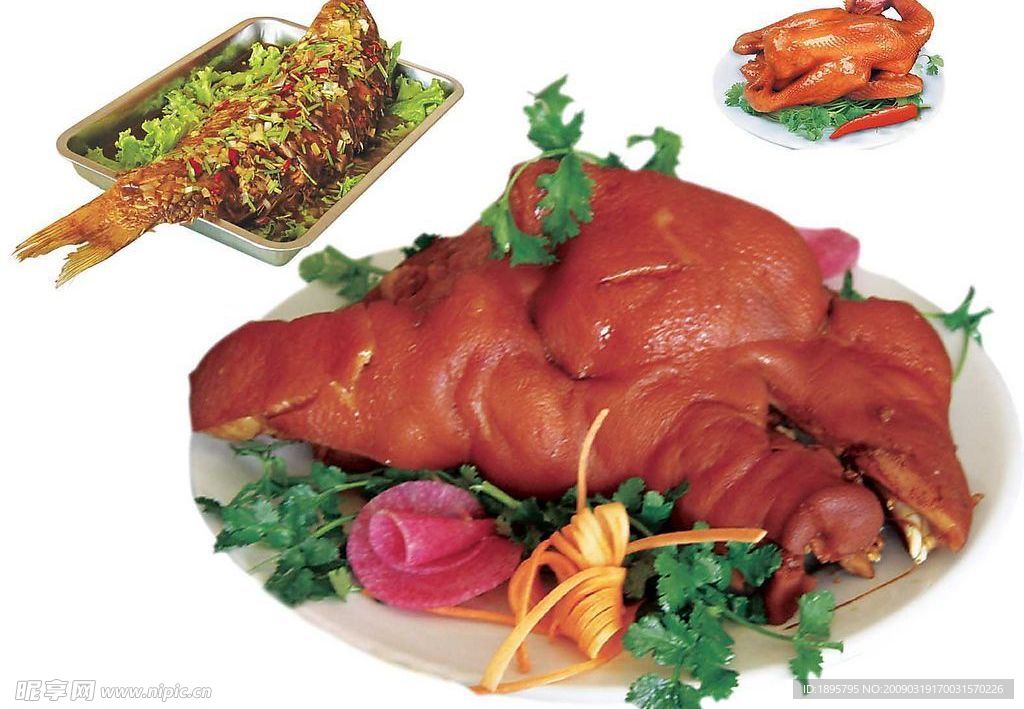 烧肉 鱼 猪脸 鸡