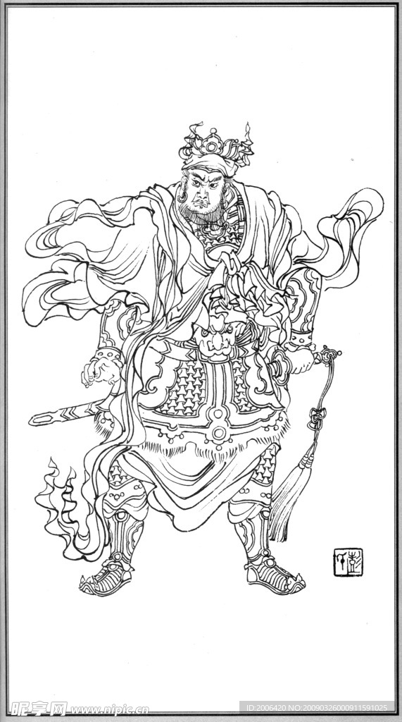 中国神话人物072门神