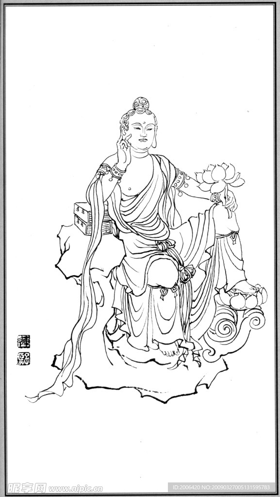 中国神话人物080文殊