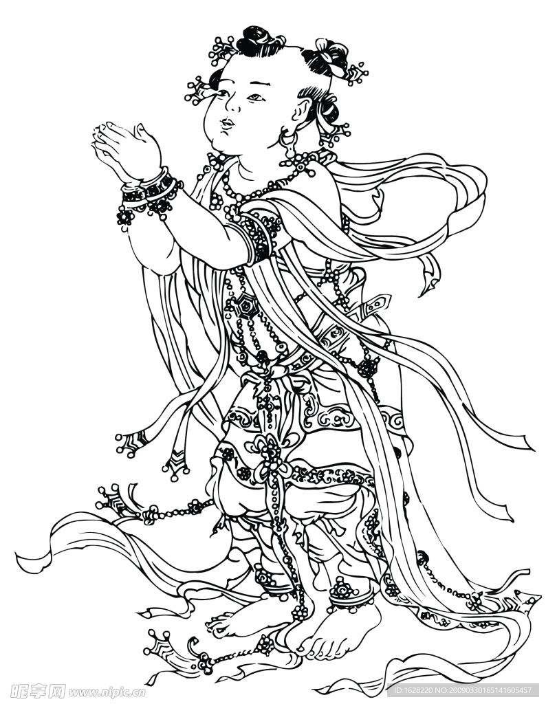 国画人物素材