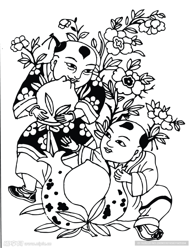 国画人物素材