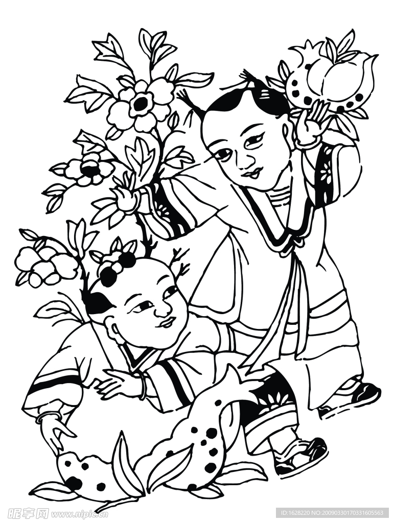 国画人物素材