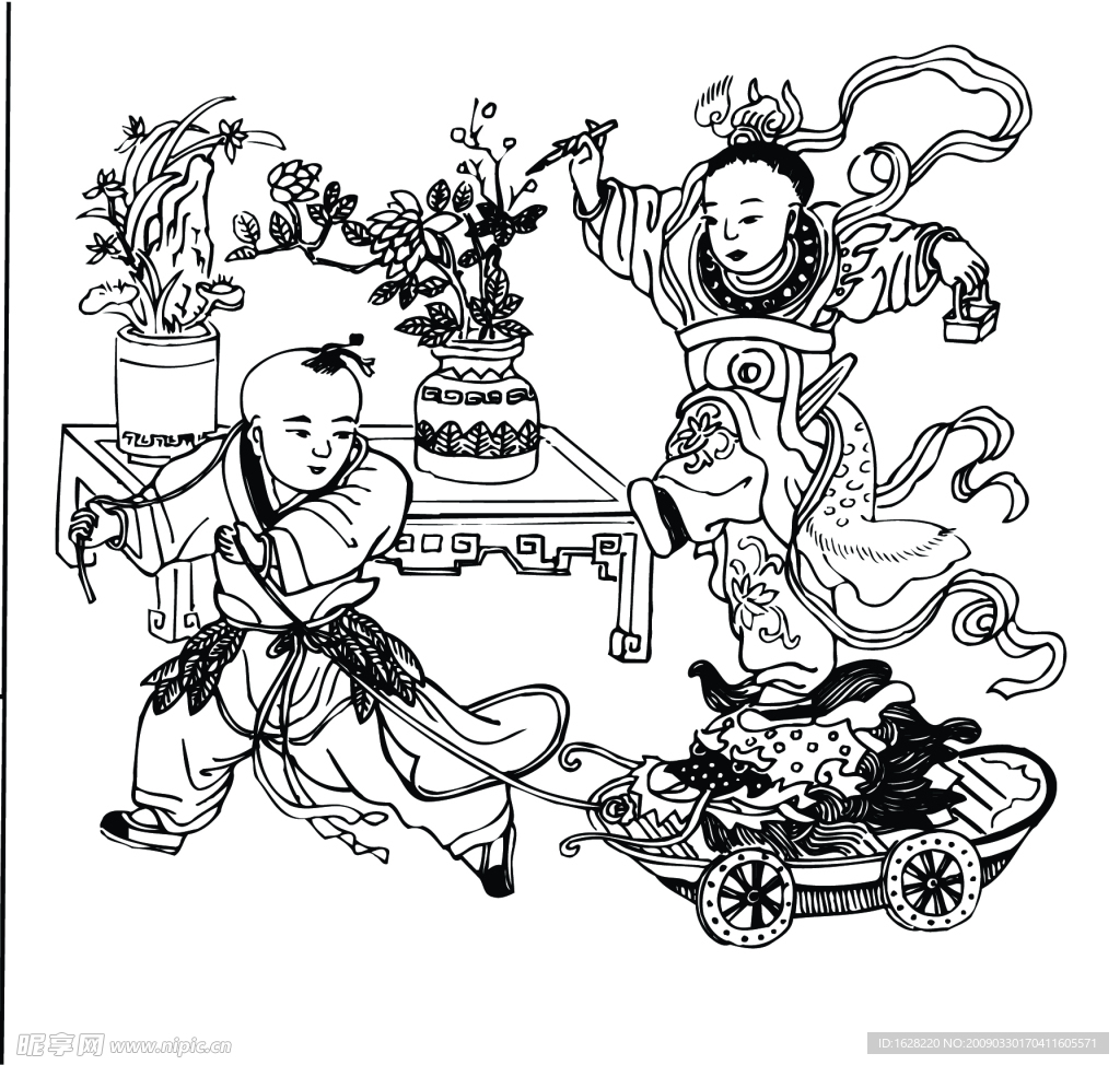 国画人物素材