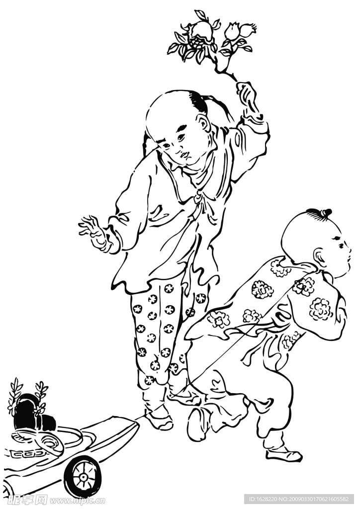 国画人物素材