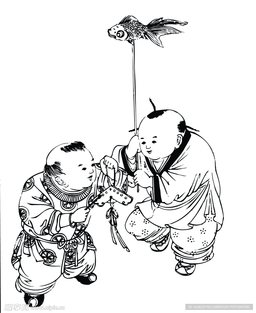 国画人物素材