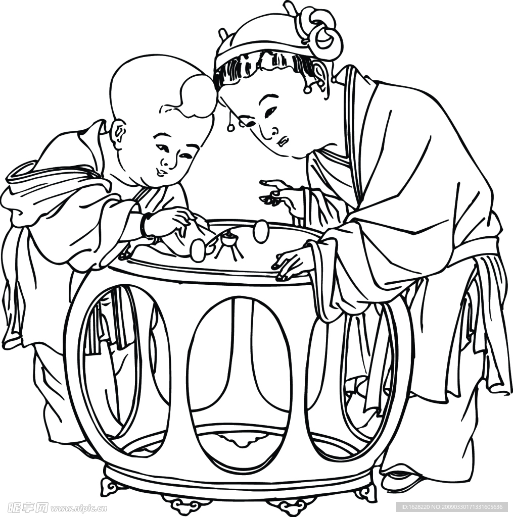 国画人物素材