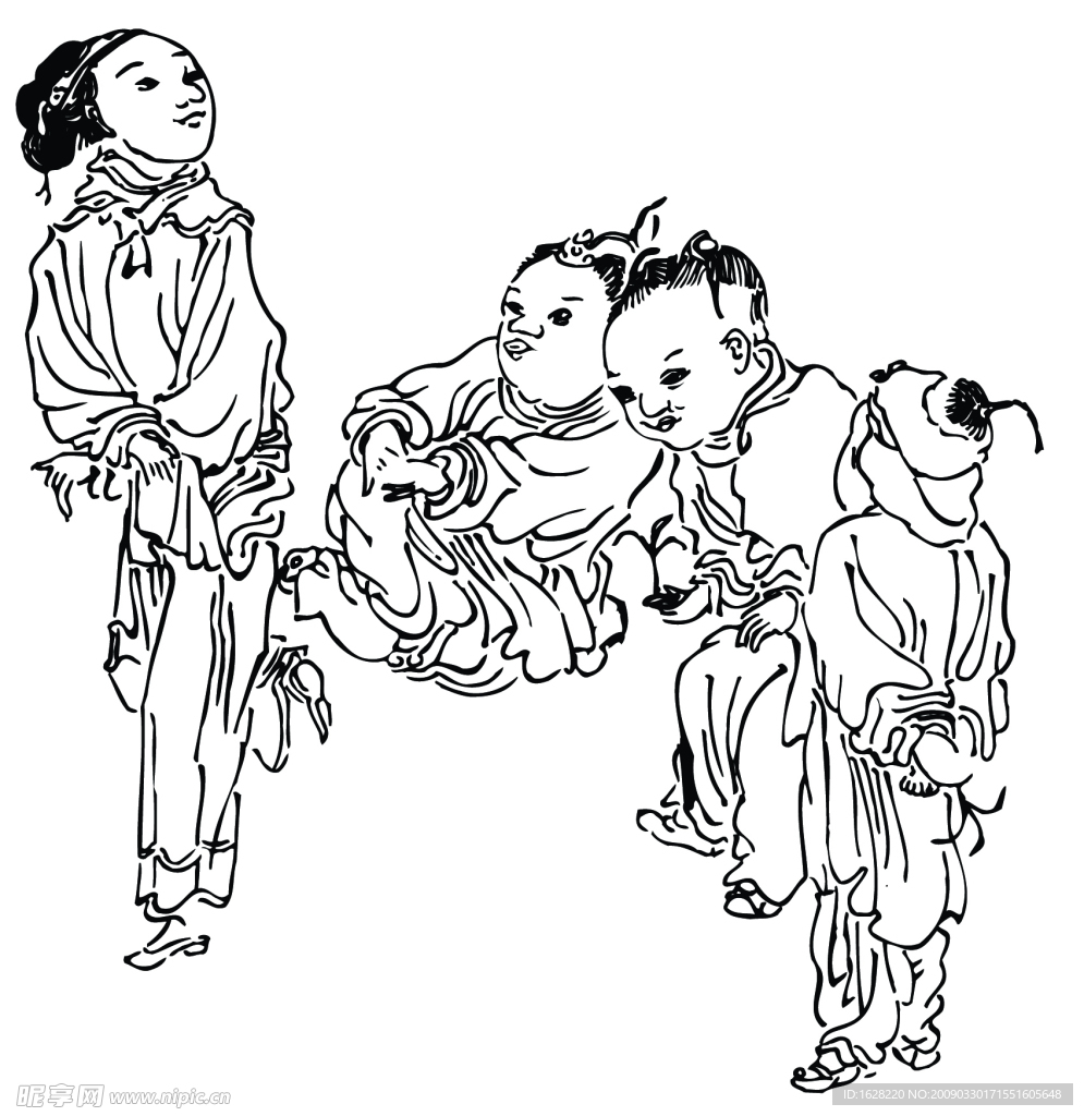 国画人物素材