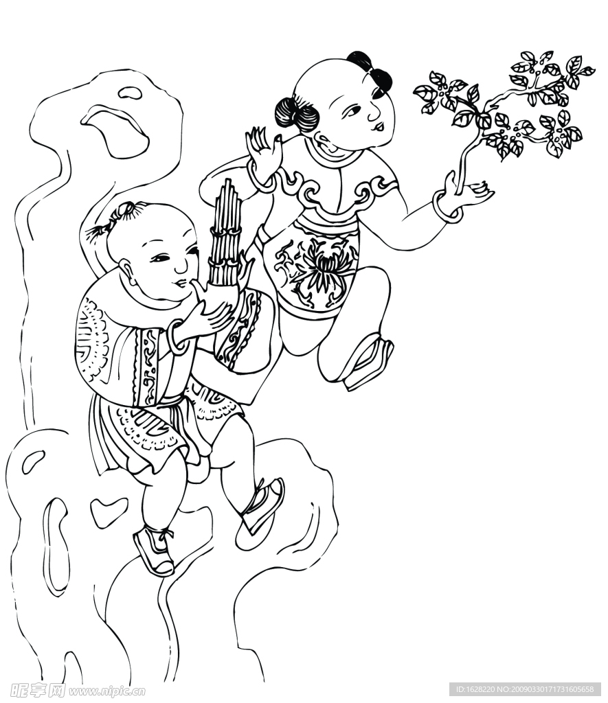 国画人物素材