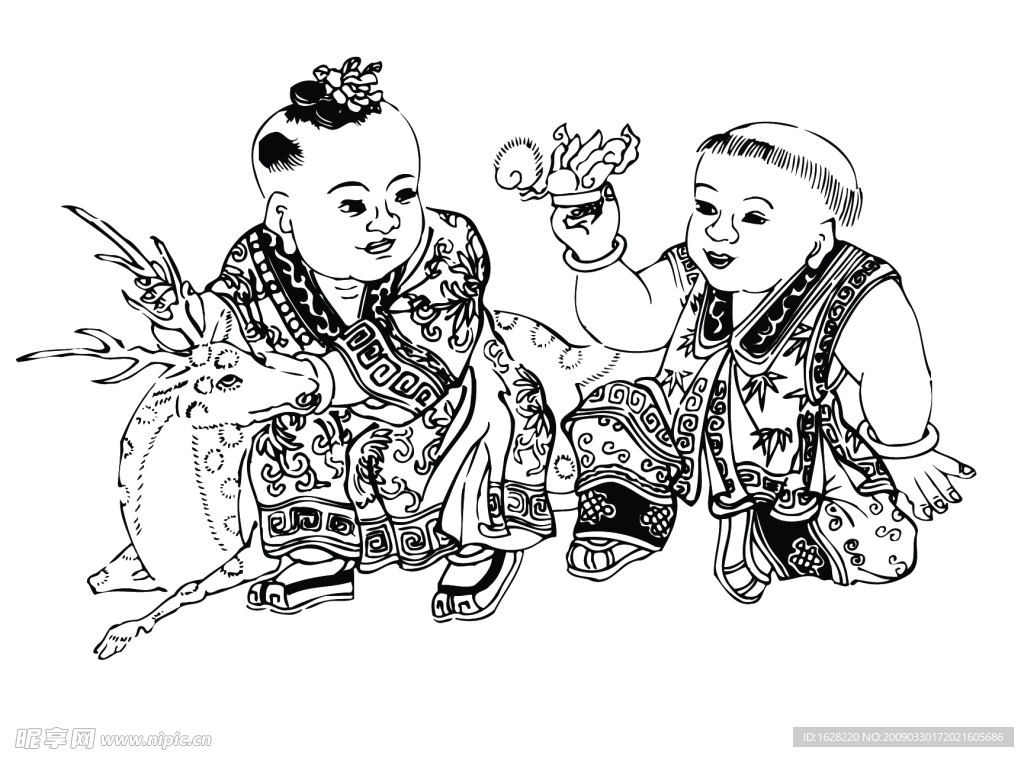 国画人物素材