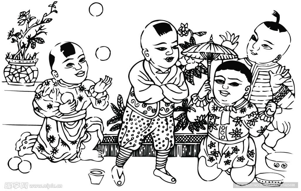 国画人物素材