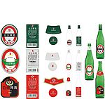 啤酒标三视图效果图