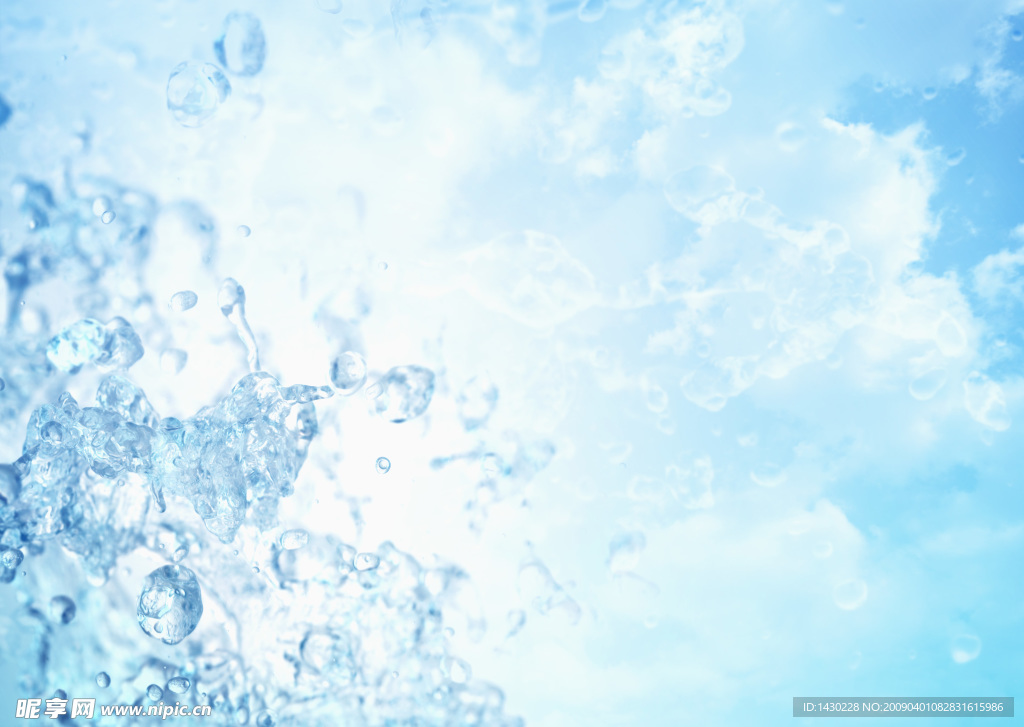 水 海 水滴 天 阳光 云