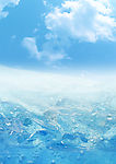 天空 海浪 海水 白云