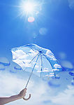 天空 水泡 白云 阳光 伞