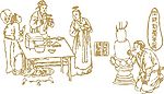 古代矢量人物
