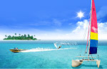 韩国海滨旅游度假风光