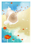 水墨沙滩
