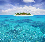 夏日海边沙滩风景