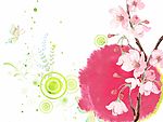 韩国水墨花纹