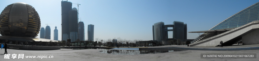 杭州市民中心全景图