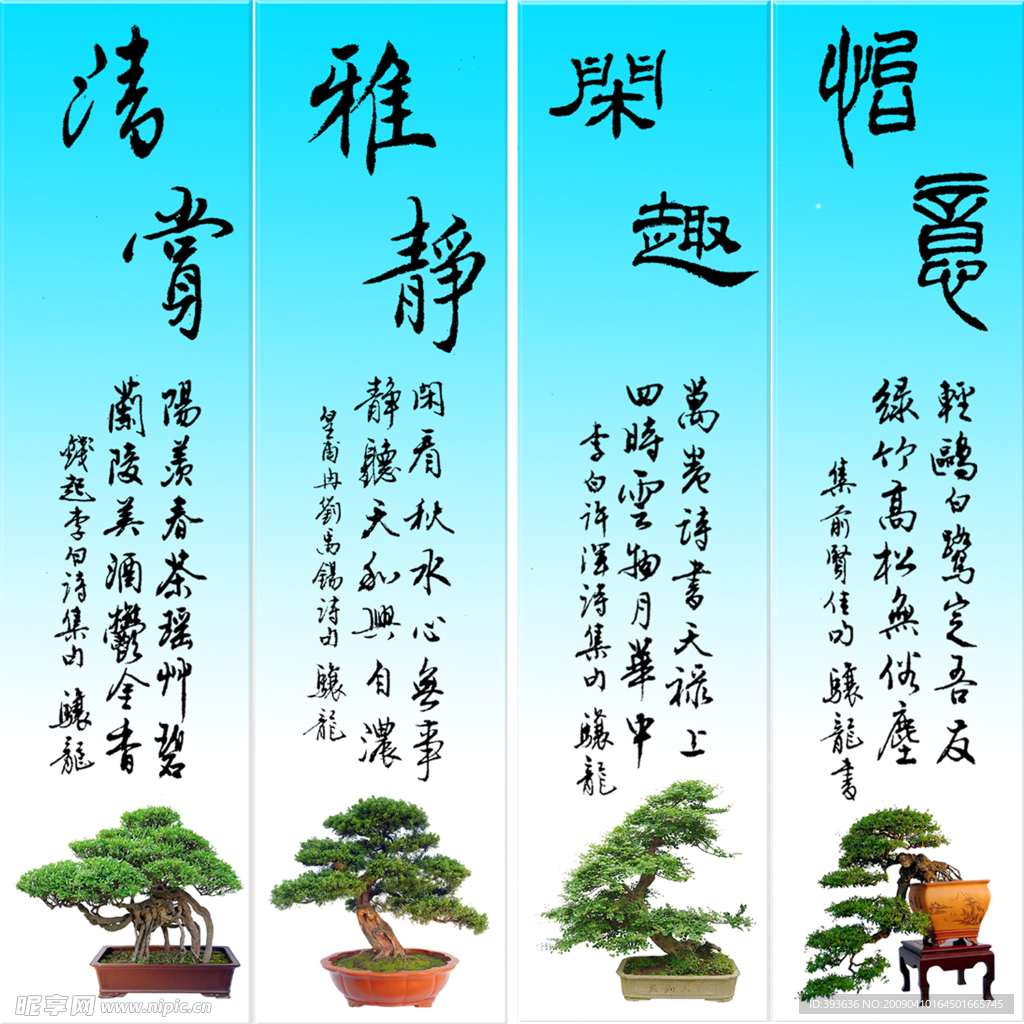 青松 字