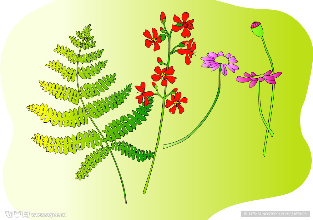 手绘鲜花