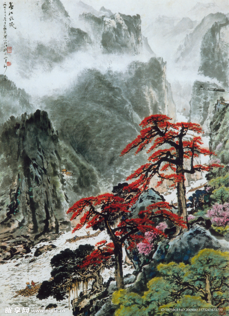 春江放筏图