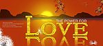 LOVE爱群山水蒲公英梅花倒影夕阳意境广告设计房地产设计海报