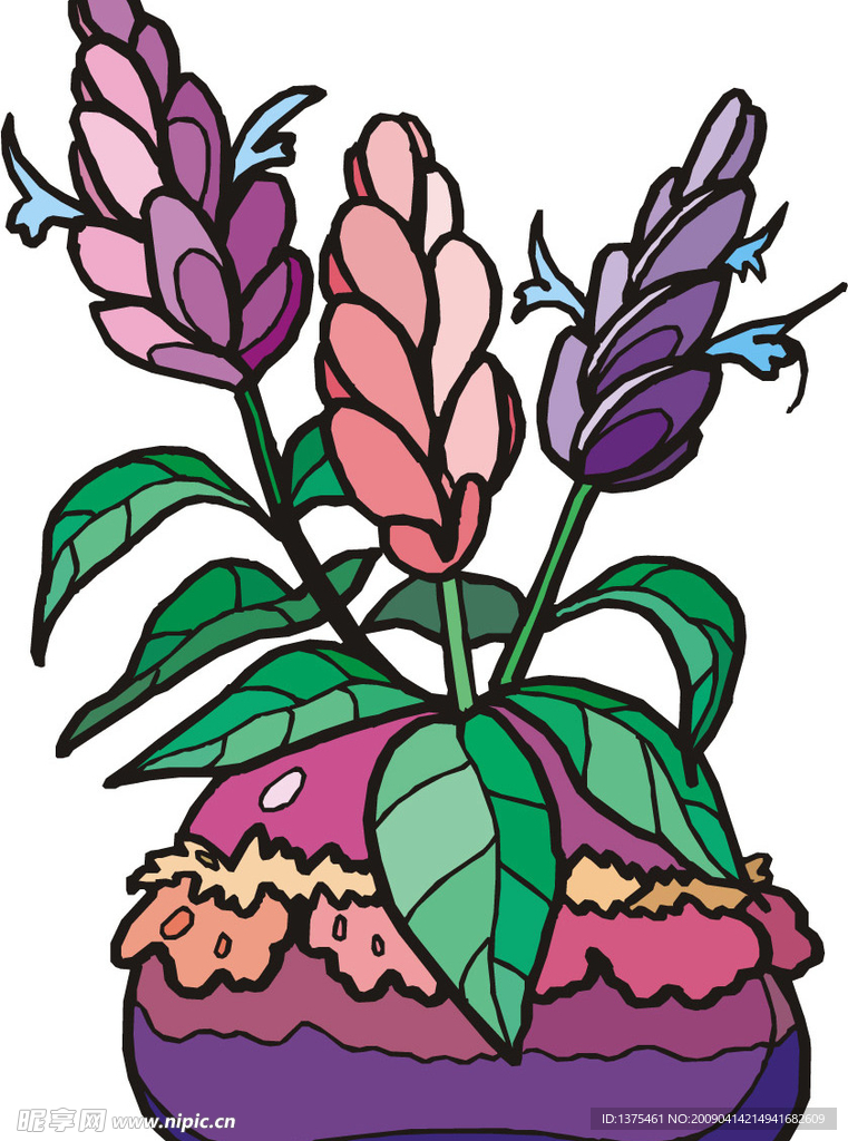 手绘鲜花