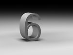 三维数字 6
