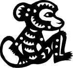 猴子剪纸