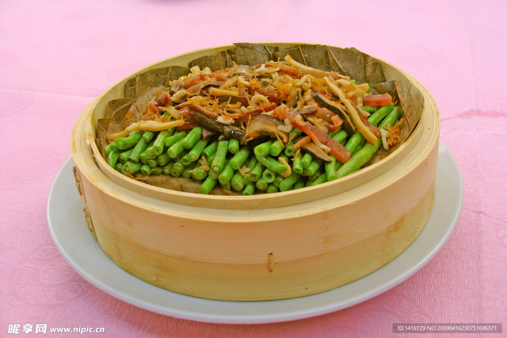 三鲜蒸豆角