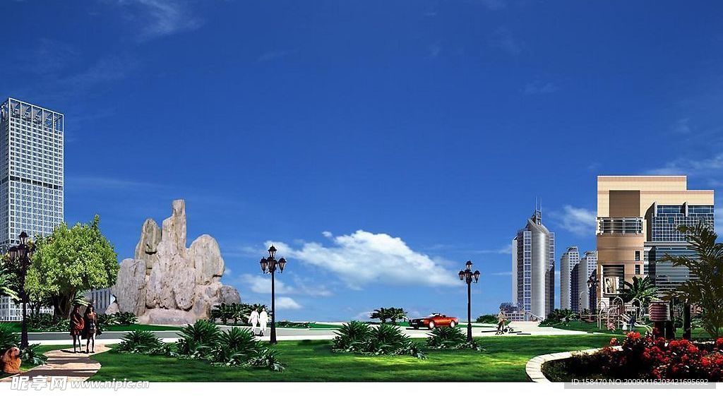 广场绿化环境设计066