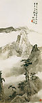 黄山玉柱峰图