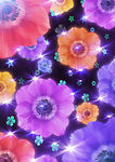 梦幻浪漫花卉背景