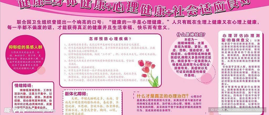 心理健康展板