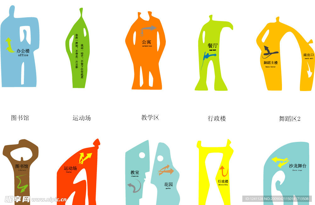 校园导识标示